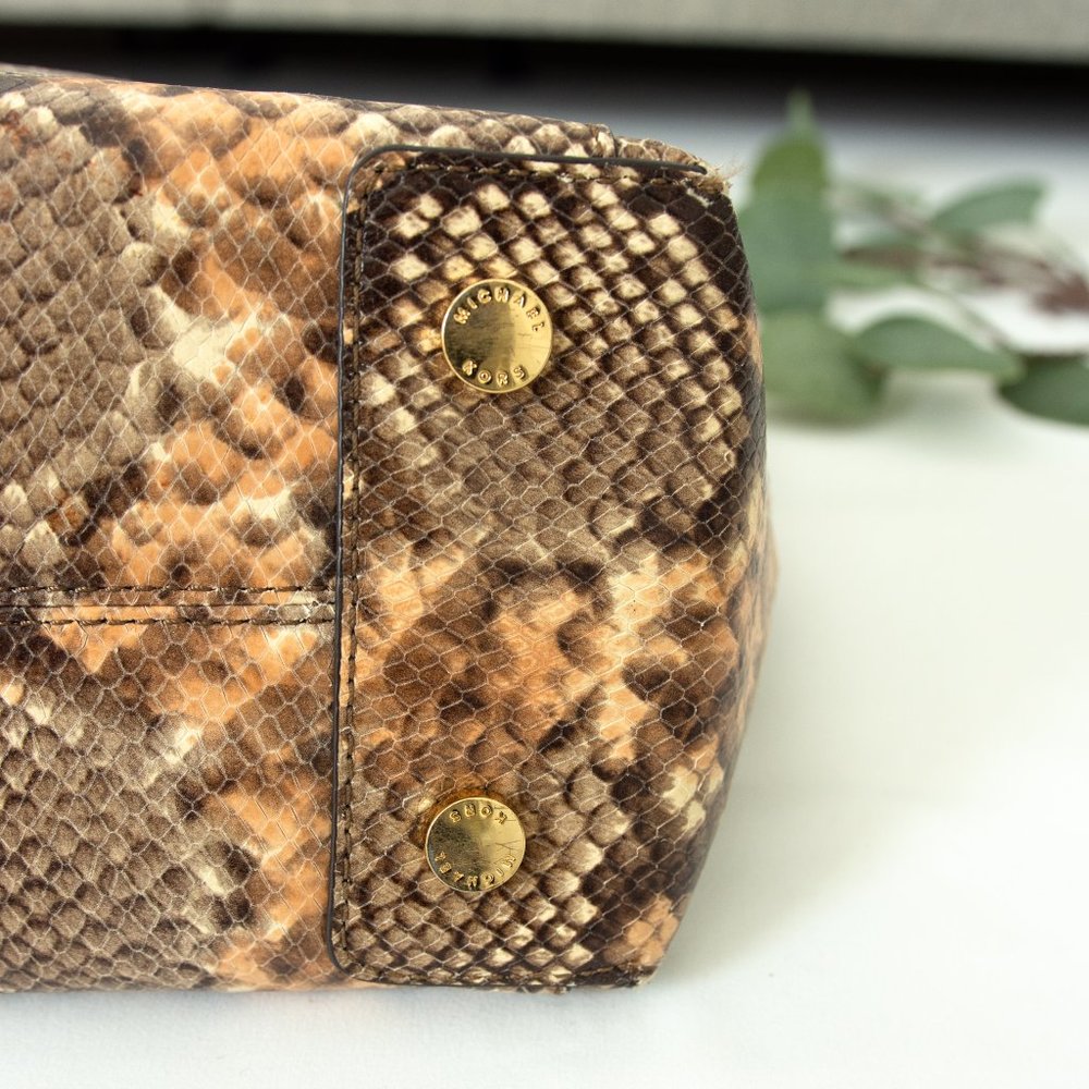 Michael Kors Python Embossed Leather Selma Tote - image 6